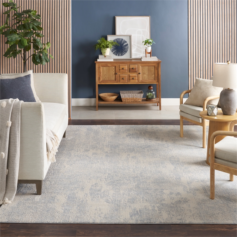 Nourison Splendid 8' x 10' Light Gray Fabric Contemporary Area Rug