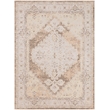 Nourison Astra Machine Washable Center medallion Beige Fabric Area Rug (5' x 7')