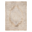 Nourison Astra Machine Washable Center medallion Beige Fabric Area Rug (5' x 7')