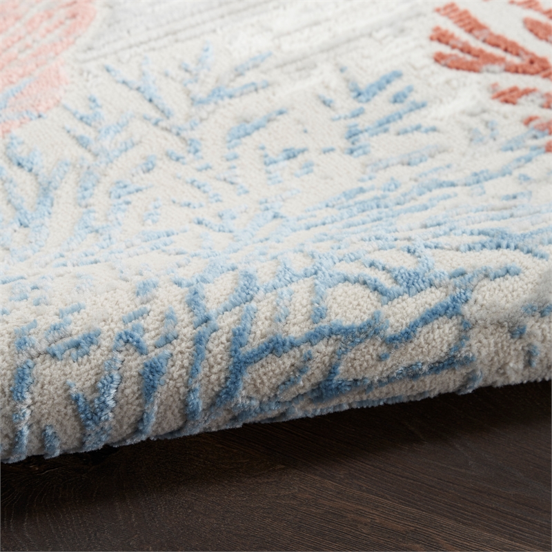 Nourison Pompeii Nature-inspired Multicolor Fabric Area Rug (8' x 10')