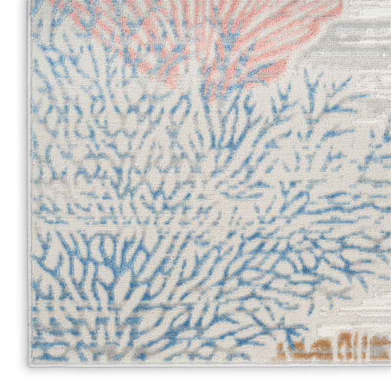 Nourison Pompeii Nature-inspired Multicolor Fabric Area Rug (8' x 10')