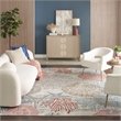 Nourison Pompeii Nature-inspired Multicolor Fabric Area Rug (8' x 10')