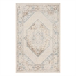Nourison Astra Machine Washable Center medallion Ivory Blue  Area Rug (2' x 4')
