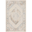 Nourison Astra Machine Washable Center medallion Ivory Blue  Area Rug (3' x 5')