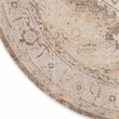 Nourison Astra Machine Washable Center medallion Beige  Area Rug (5' Round)