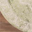 Nourison Astra Machine Washable Center medallion Blue Green  Area Rug (8' Round)