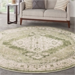 Nourison Astra Machine Washable Center medallion Ivory Green Rug (8' Round)