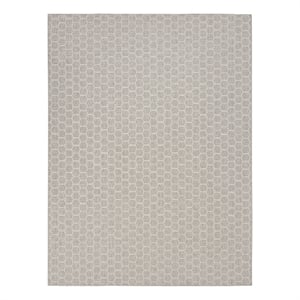 Nourison Reversible Ind/Outd 8' x 10' Grey Area Rug