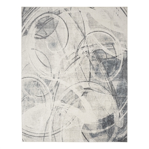 Nourison Astra Machine Washable 7' x 9' Silver Blue Area Rug