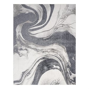 Nourison Astra Machine Washable 8' x 10' Ivory Grey Area Rug