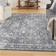 Nourison Astra Machine Washable 7' x 9' Dark Blue Area Rug