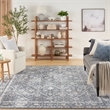 Nourison Astra Machine Washable 7' x 9' Dark Blue Area Rug