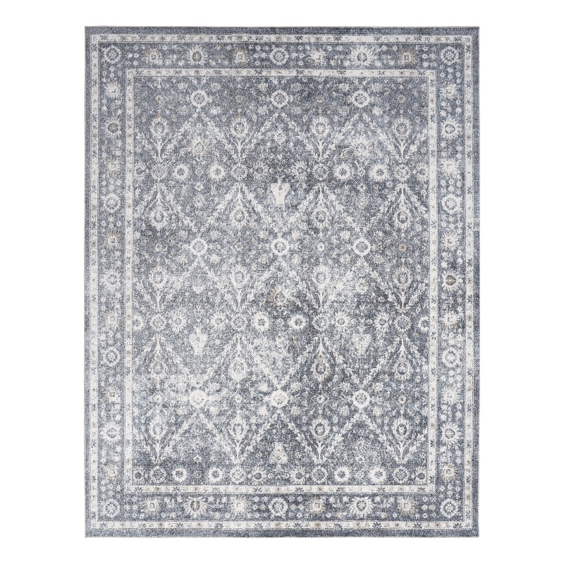 Nourison Astra Machine Washable 7' x 9' Dark Blue Area Rug
