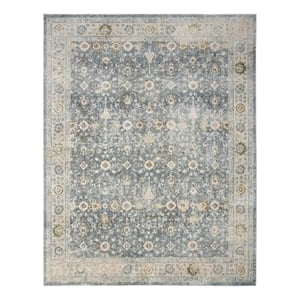 Nourison Astra Machine Washable 7' x 9' Teal Beige Area Rug