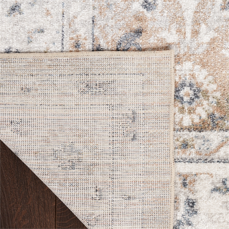 Nourison Astra Machine Washable 7' x 9' Silver Taupe Area Rug