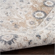 Nourison Astra Machine Washable 7' x 9' Silver Taupe Area Rug