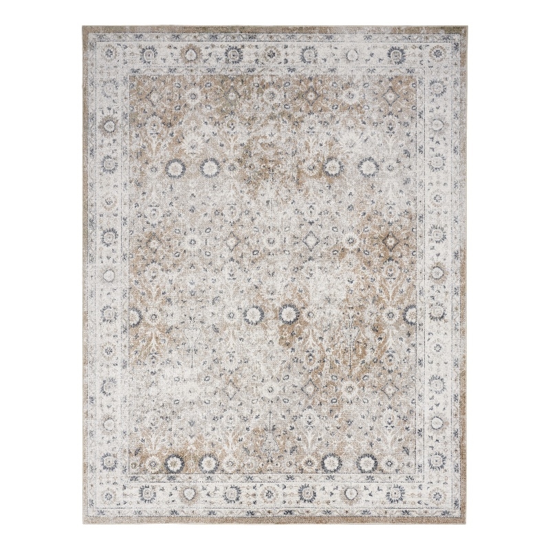 Nourison Astra Machine Washable 7' x 9' Silver Taupe Area Rug
