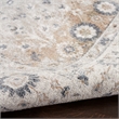 Nourison Astra Machine Washable 8' x 10' Silver Taupe Area Rug