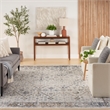 Nourison Astra Machine Washable 8' x 10' Ivory Blue Area Rug
