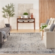 Nourison Astra Machine Washable 7' x 9' Ivory Blue Area Rug