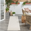 Nourison Easy Care 6' Runner Ivory White Area Rug