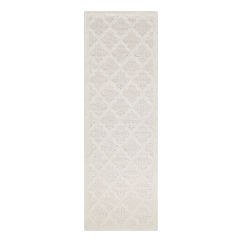 Nourison Easy Care 6' Runner Ivory White Area Rug