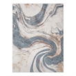 Nourison Home Astra Machine Washable 4' x 6' Ivory Blue   Area Rug