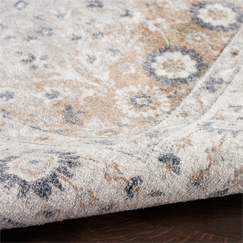Nourison Home Astra Machine Washable 5' x 7' Silver Taupe   Area Rug