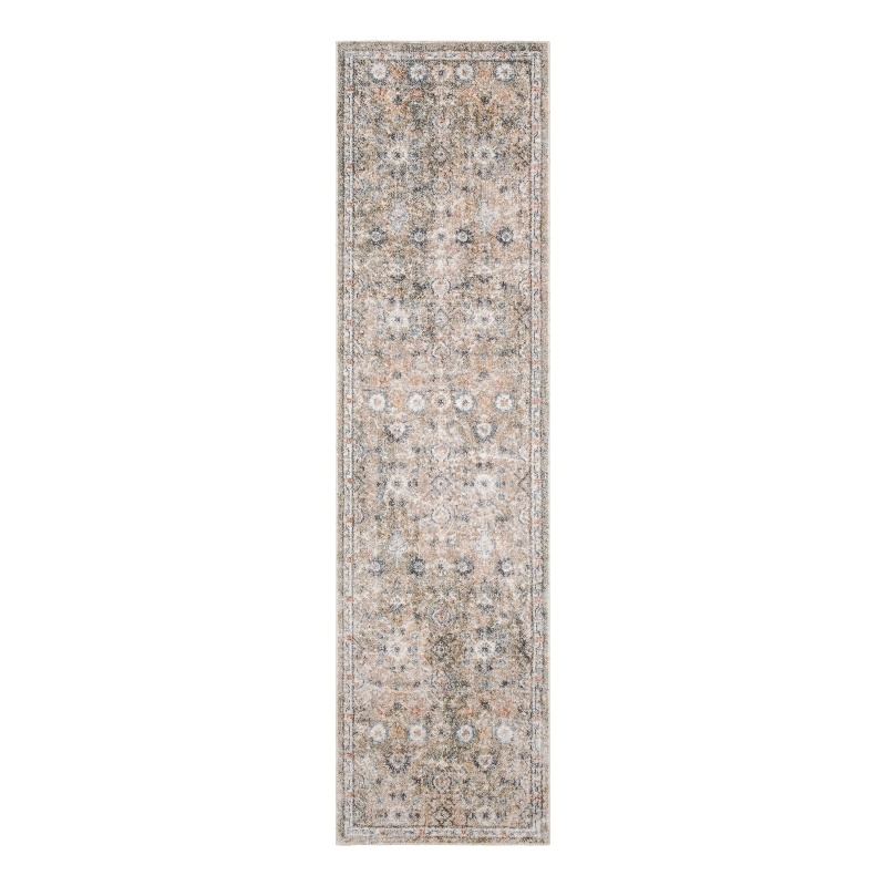 Nourison Home Astra Machine Washable 6' Runner Silver Taupe   Area Rug