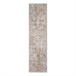 Nourison Home Astra Machine Washable 6' Runner Silver Taupe   Area Rug