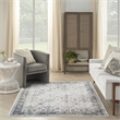 Nourison Home Astra Machine Washable 4' x 6' Ivory Blue   Area Rug