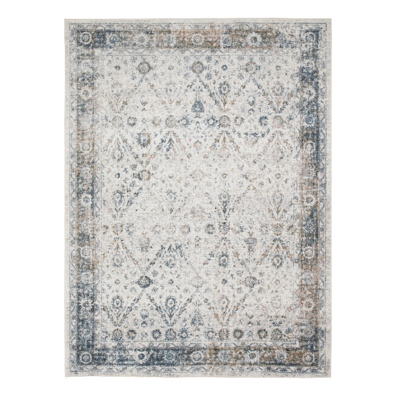 Nourison Home Astra Machine Washable 4' x 6' Ivory Blue   Area Rug