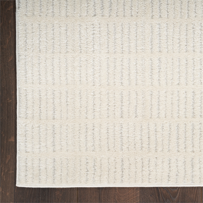 Nourison Home Cozy Modern 7' x 9' Ivory Grey   Area Rug