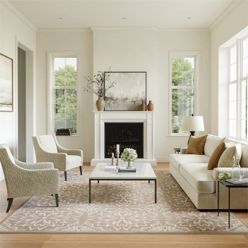 Nourison Home Jubilant 7' x 10' Taupe   Area Rug