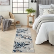 Nourison Home Aloha 6' Runner Blue Grey   Area Rug