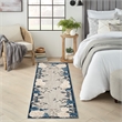 Nourison Home Aloha 6' Runner Blue Grey   Area Rug