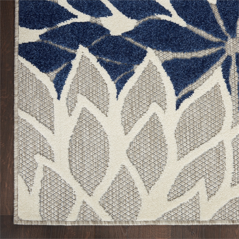 Nourison Home Aloha 9' x 12' Ivory Navy   Area Rug