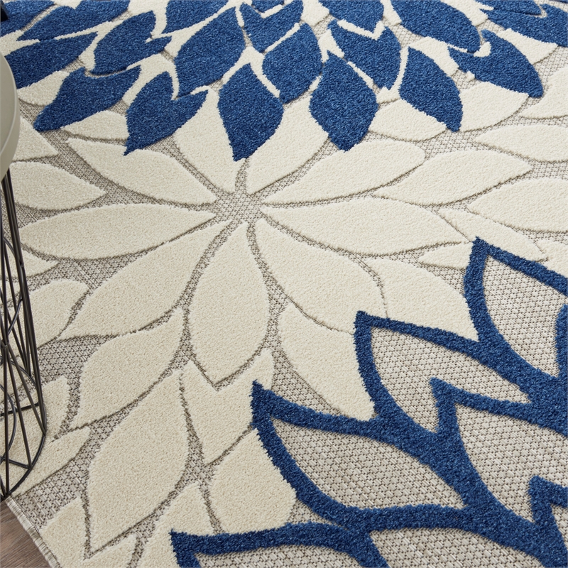 Nourison Home Aloha 9' x 12' Ivory Navy   Area Rug