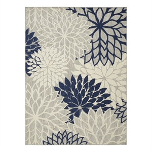 Nourison Home Aloha 9' x 12' Ivory Navy   Area Rug