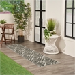 Nourison Home Aloha 6' Runner Charcoal   Area Rug