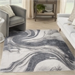 Nourison Home Astra Machine Washable 4' x 6' Ivory Grey   Area Rug