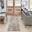 Nourison Home Astra Machine Washable 6' Runner Gold Grey   Area Rug