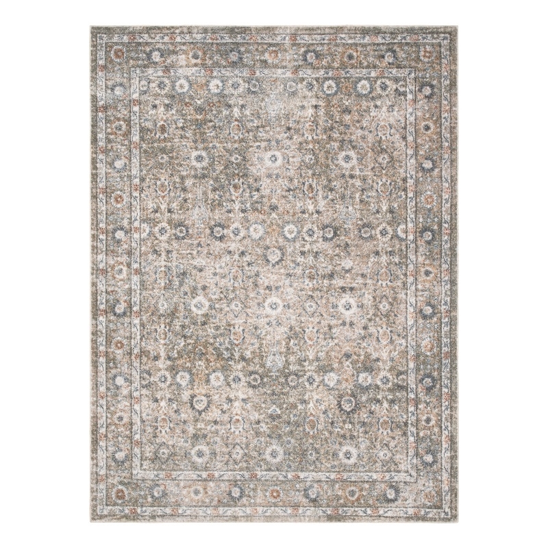 Nourison Home Astra Machine Washable 5' x 7' Gold Grey   Area Rug