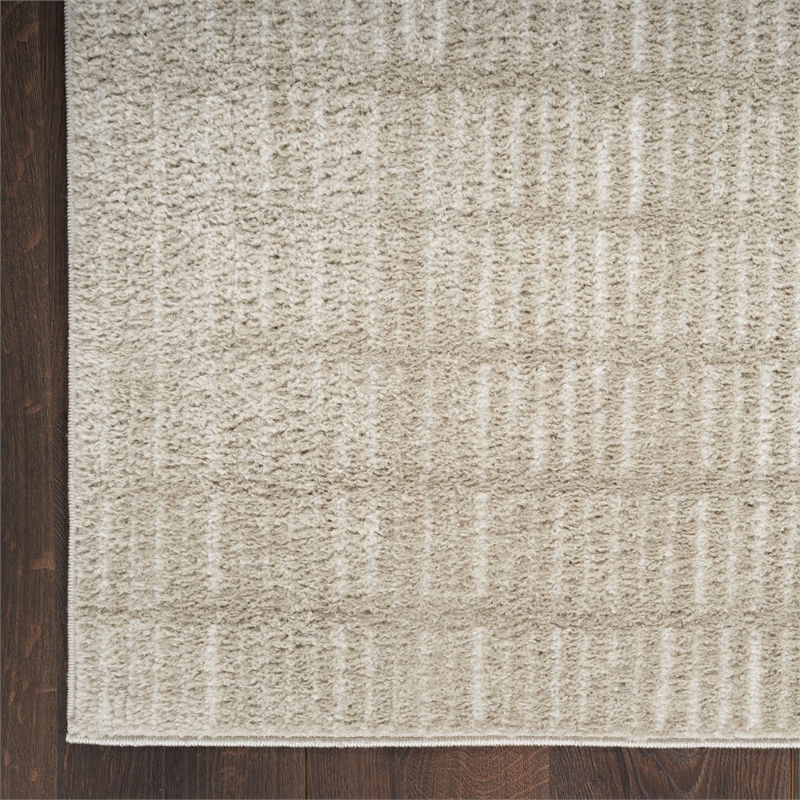Nourison Home Cozy Modern 7' x 9' Grey Ivory   Area Rug