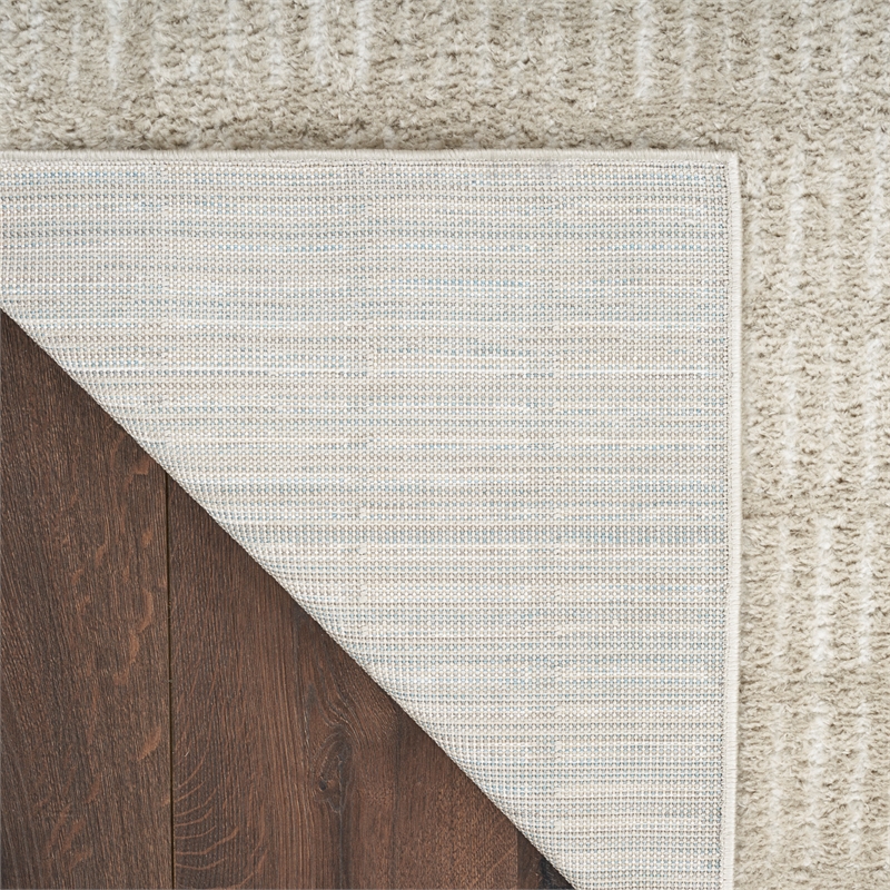 Nourison Home Cozy Modern 7' x 9' Grey Ivory   Area Rug