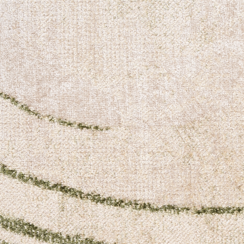 Nourison Home Astra Machine Washable 4' x 6' Beige Green   Area Rug