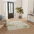 Nourison Home Astra Machine Washable 4' x 6' Beige Green   Area Rug