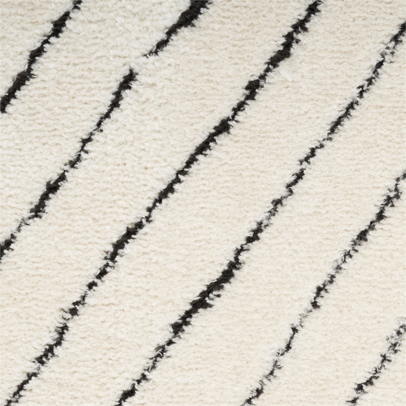 Nourison Home Cozy Modern 7' x 9' Ivory Black   Area Rug