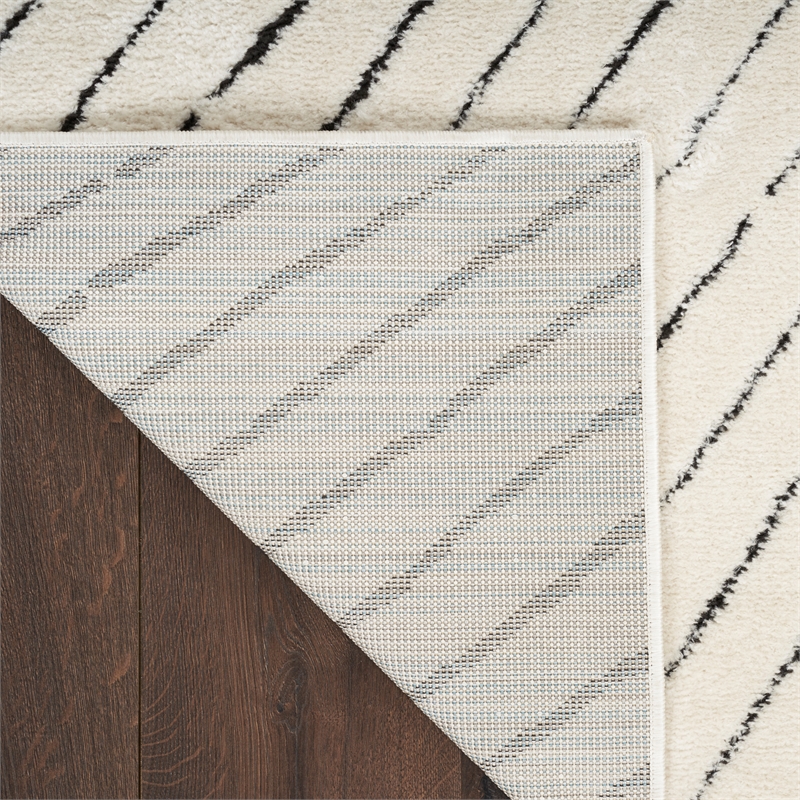 Nourison Home Cozy Modern 7' x 9' Ivory Black   Area Rug