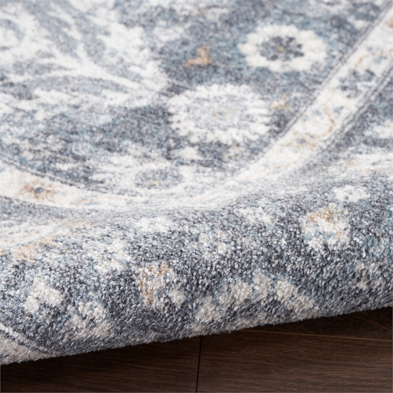 Nourison Home Astra Machine Washable 4' x 6' Dark Blue   Area Rug